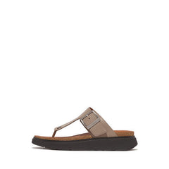 Buckle Leather Toe-Post Sandals