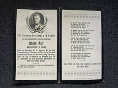 Sterbebild Kaiserjäger Inzing III. Regt. Luftschifferabteilung Echtfoto Galizien - www.mmilitaria.com