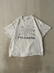 Vintage 90s White Varsity Pilgrims Single Stitch Tee (L/XL)