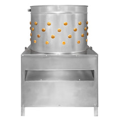 Plumeuse de volailles en acier inoxydable, 60 cm, avec perforations dorées pour un nettoyage efficace et une finition lisse