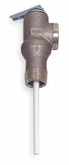 Watts Temperature and Pressure Relief Valve, 100,000 BtuH, 150 psi, 2 1/2 in Thermostat Length - LL100XL