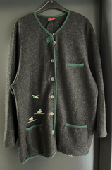 Damen Trachten Janker/Jacke Grau, grün ca. Gr. 44 v. Arber
