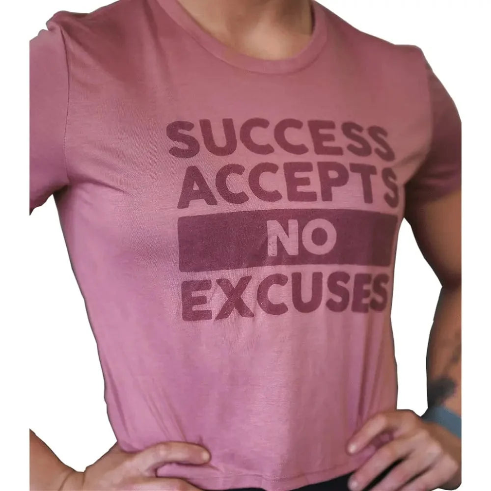 Success Accepts No Excuses Crop Top kaufen - 2POOD Oberteile Damen - Fitness Onlineshop