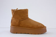 XTI Fleece-Lined Ankle Boot - Tan