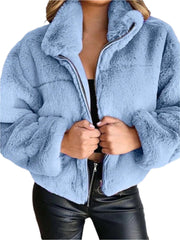 Bequeme Teddyjacke Mit Reißverschluss Für Damen – Célinea