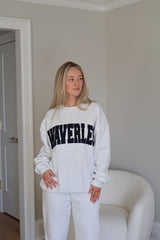 Waverles Varsity Oversized Crewneck Sweatshirt