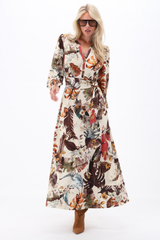 Jurk Maxi Met Botanische Print D204-P171
