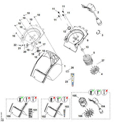 STIHL 6008-760-7402 Einsatz positie 9 technische tekening