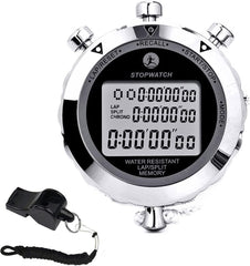 Digital Stopwatch Timer Stop Watch Stopwatch for Sports Competition 100 Lap Metal