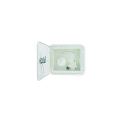 Valterra A01-2004VP | Gravity Plastic City Water Inlet/Hatch White 1/2" Air Vent Includes Hardware & Installation Tape