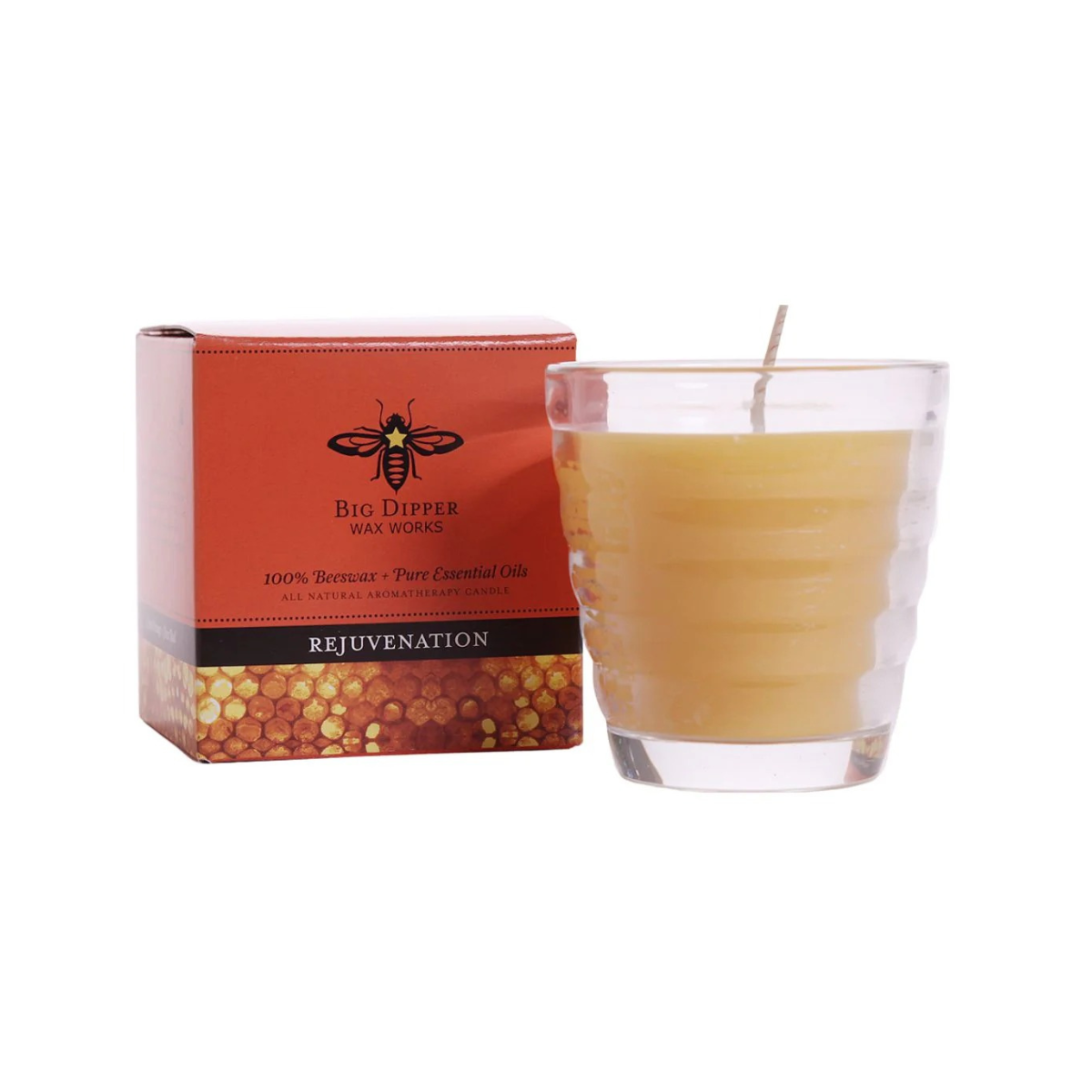 Big Dipper Wax Works Beeswax Aromatherapy Beehive Glass Rejuvenation Clove Bud and Sweet Orange