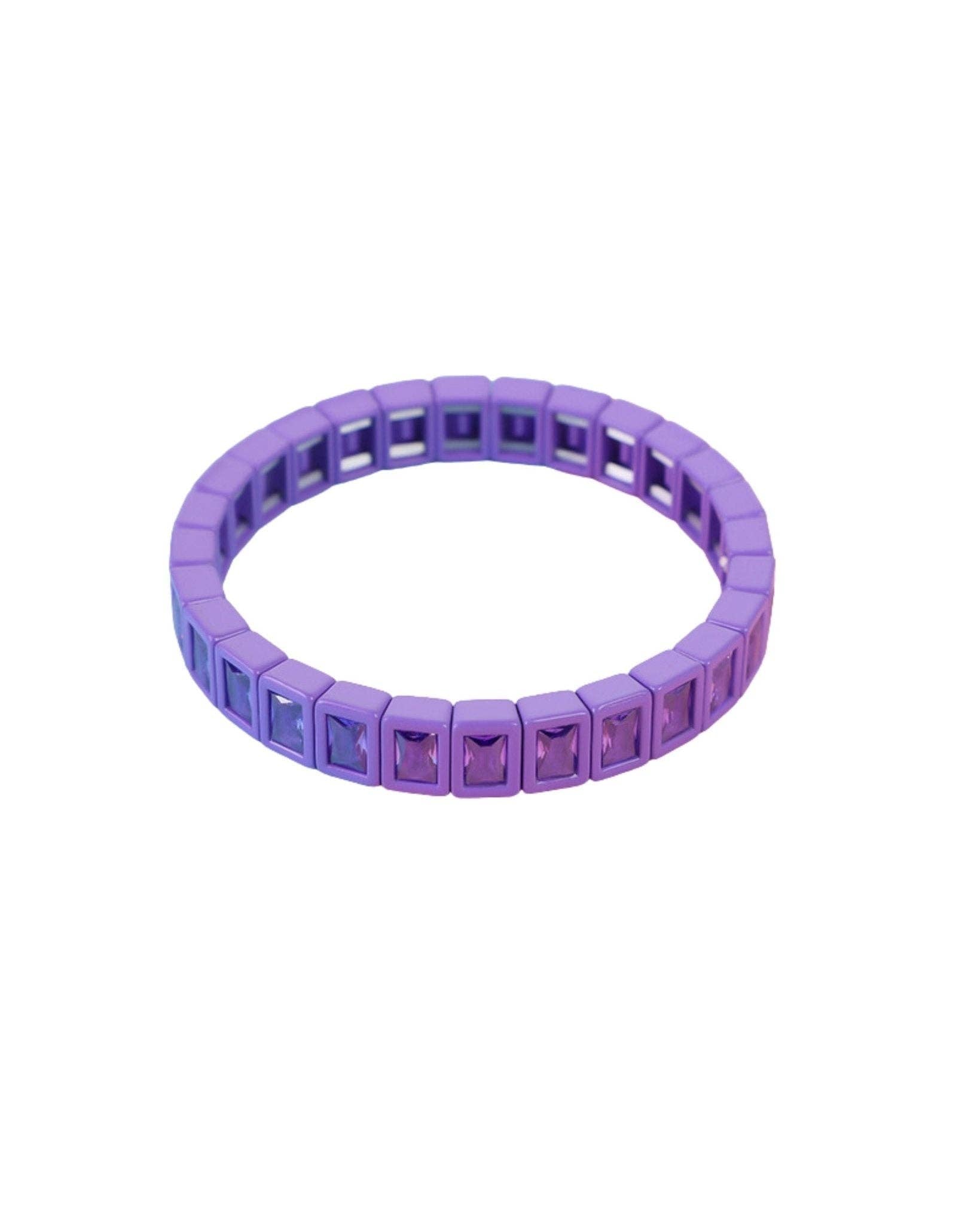 Candy Gem Bracelet, Purple Block - Magpies Paducah