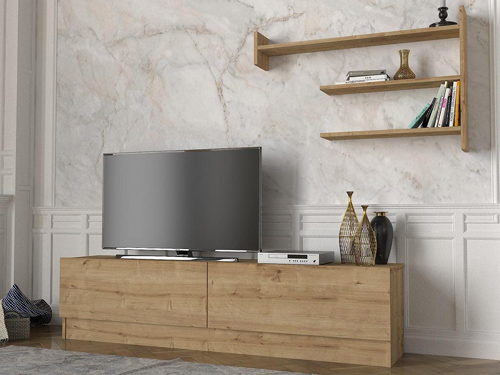Meuble TV ALPHA 160 cm - Chêne - Salon et séjour - Meubles de décoration chez GÜZELHOME Maroc
