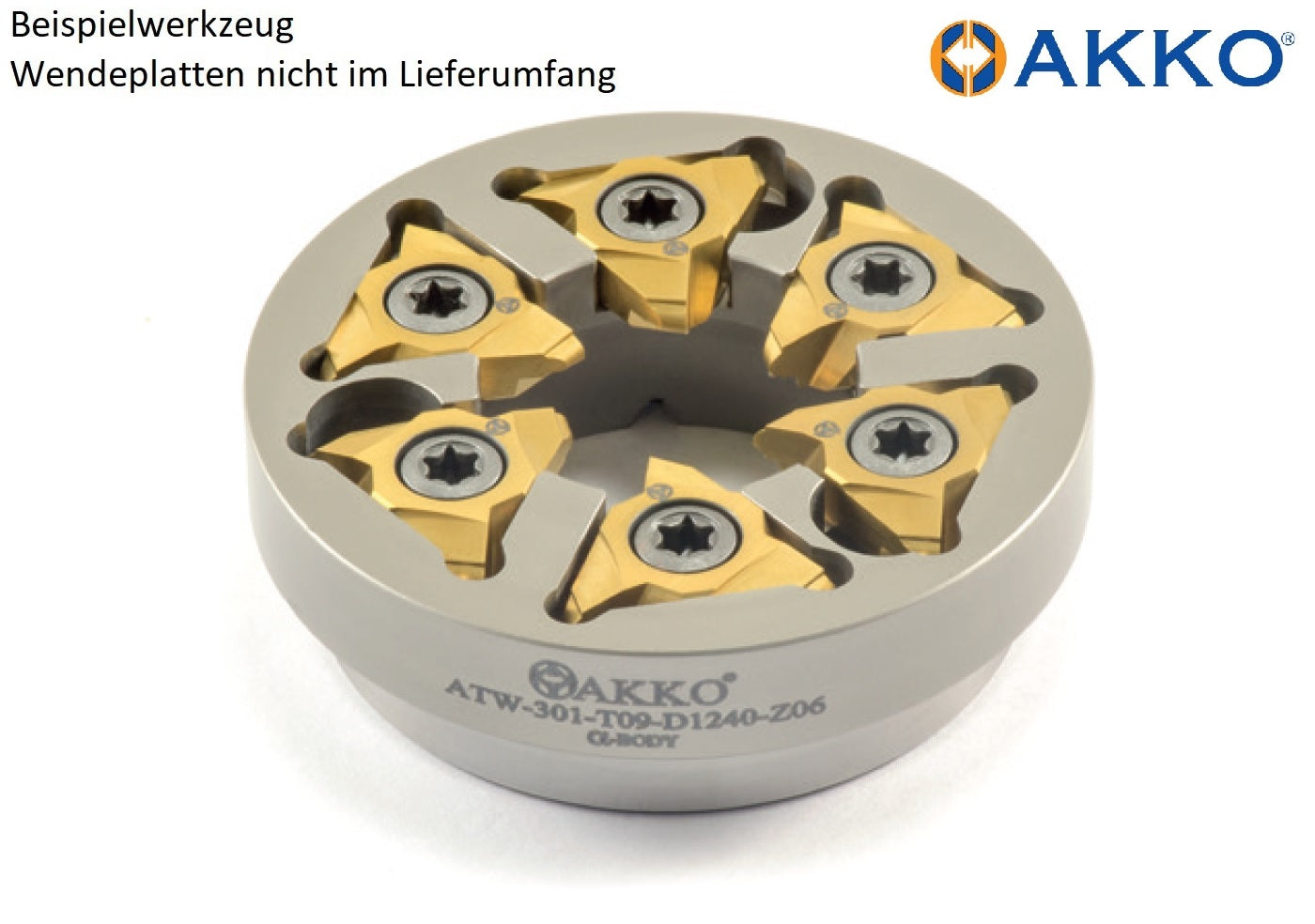 AKKO Wirbelring zum Gewindewirbeln für CITIZEN-Maschine, Ringdurchmesser = 46 mm, kompatibel mit AKKO-Wendeplatte T09…
<br/>