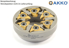 AKKO Wirbelring zum Gewindewirbeln für CITIZEN-Maschine, Ringdurchmesser = 46 mm, kompatibel mit AKKO-Wendeplatte T09…
<br/>
