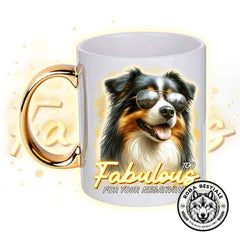 Mug TOO FABULOUS - AUSTRALIAN SHEPHERD Black Tricolor