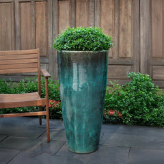 Aluan Tall Round Planter | Glazed Collection