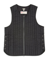 Black Sign Oiled Quilting Lumberjack Vest - Oiled Black - Standard & Strange