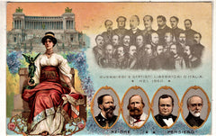 Cartolina antica Milano Esposizione Arte nel 50 anniversario dell Italia unita