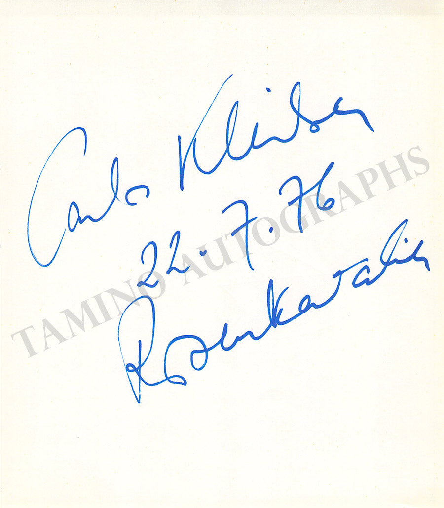 Kleiber, Carlos - Signed Album Page 1976