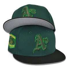Oakland Athletics "EAST BAY" Exclusive New Era 59Fifty Fitted Hat - Dark Green/Black