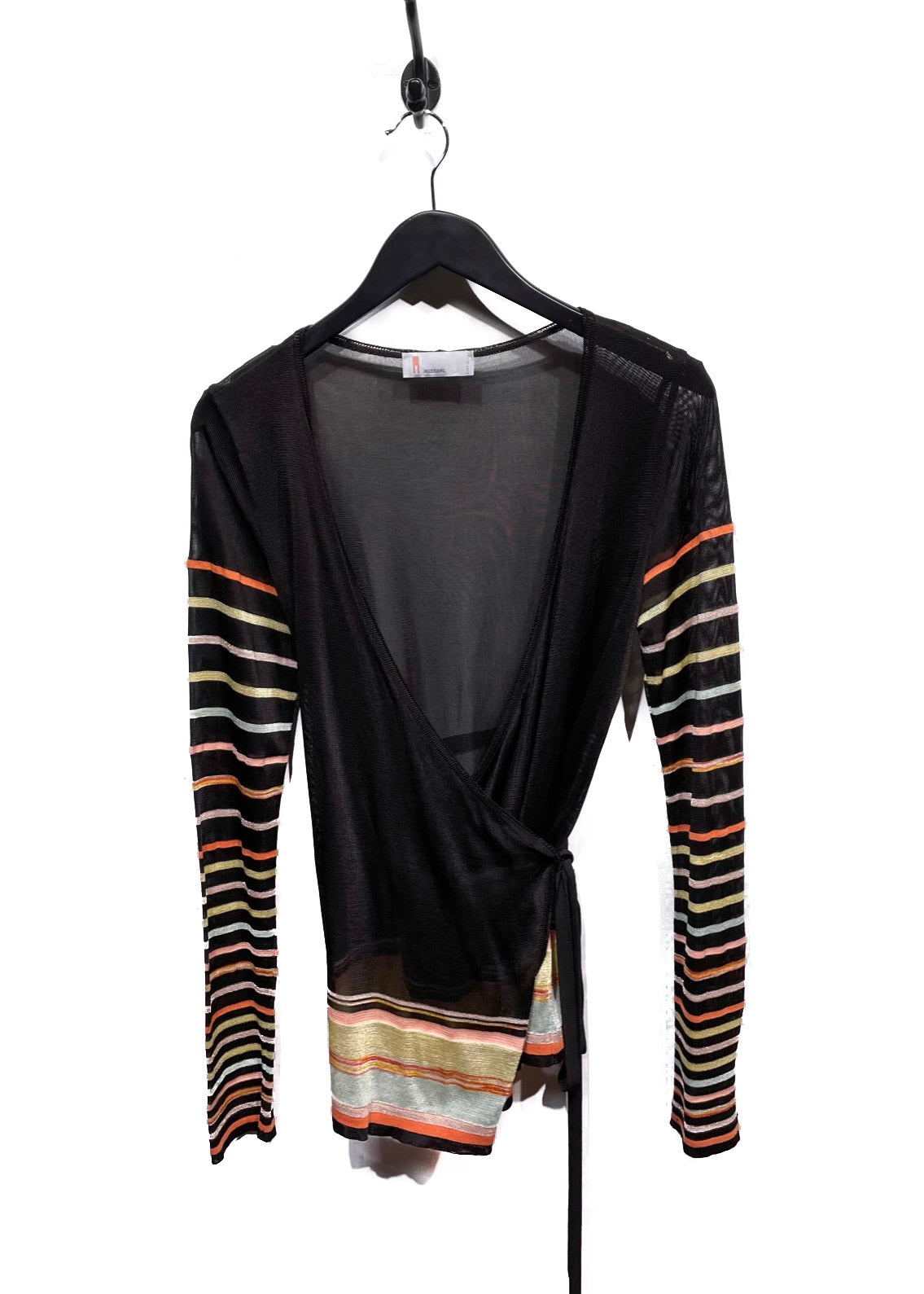 M Missoni Brown Wrap Cardigan