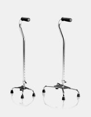 Small‑Base Quad Cane – Silver | FORMEDICA