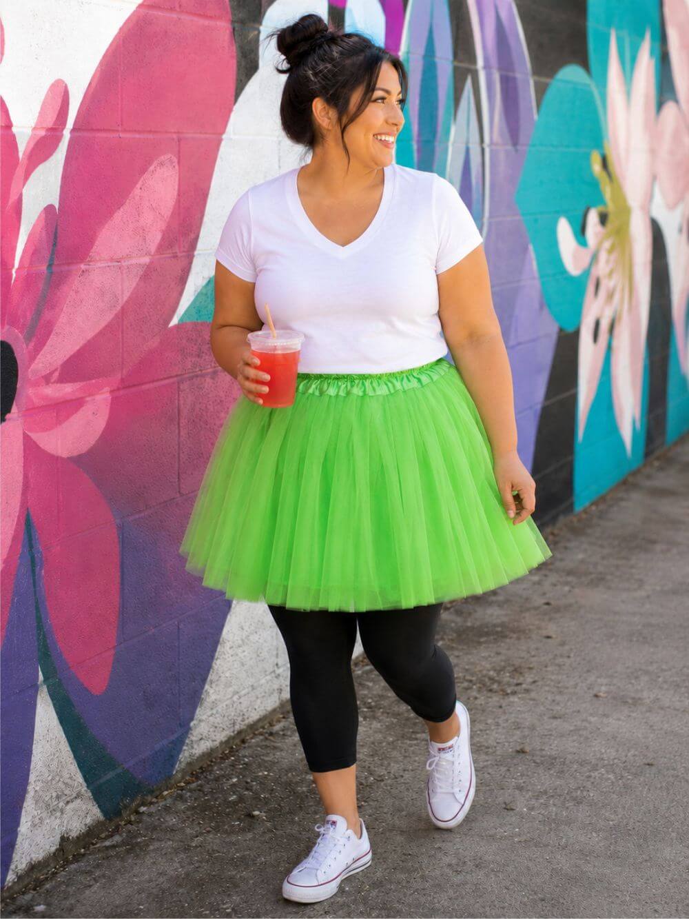 Women's Lime Plus Size Adult Tutu Skirt, 3-Layer Basic Ballet Halloween Costume Dance Cosplay Dress Up Tutus
