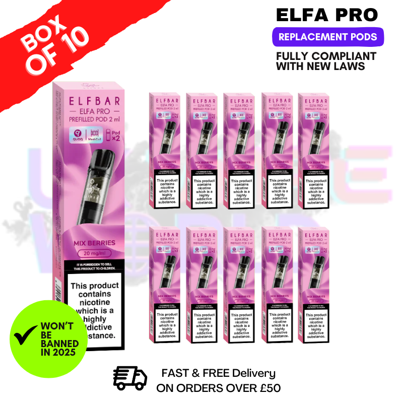 Mix Berries Elf Bar Elfa Pro Prefilled Pod Box Of 10