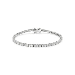 Sterling Silver Rhodium Plated Moissanite Tennis Bracelet