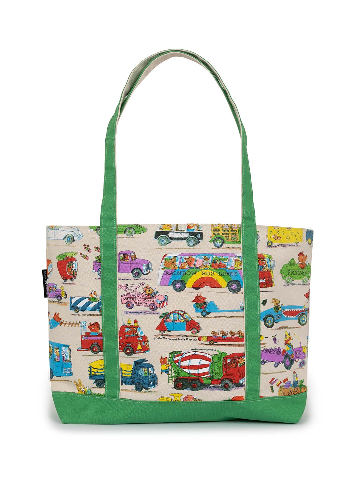 Richard Scarry: Cars and Trucks and Things That Go large zippered tote