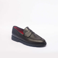 Barrett 241U055 penny loafer in brown hammered leather