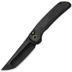 Kizer Cutlery Mithril Button Lock Black Titanium & Carbon Fiber Folding M390 Pocket Knife XFK08A1