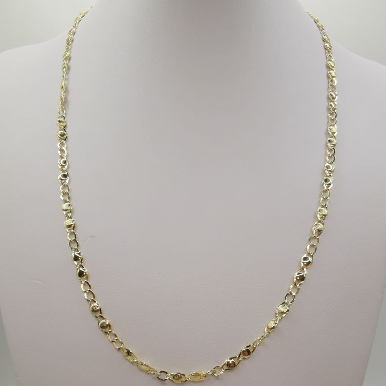 Collana cerini catena piatta oro giallo