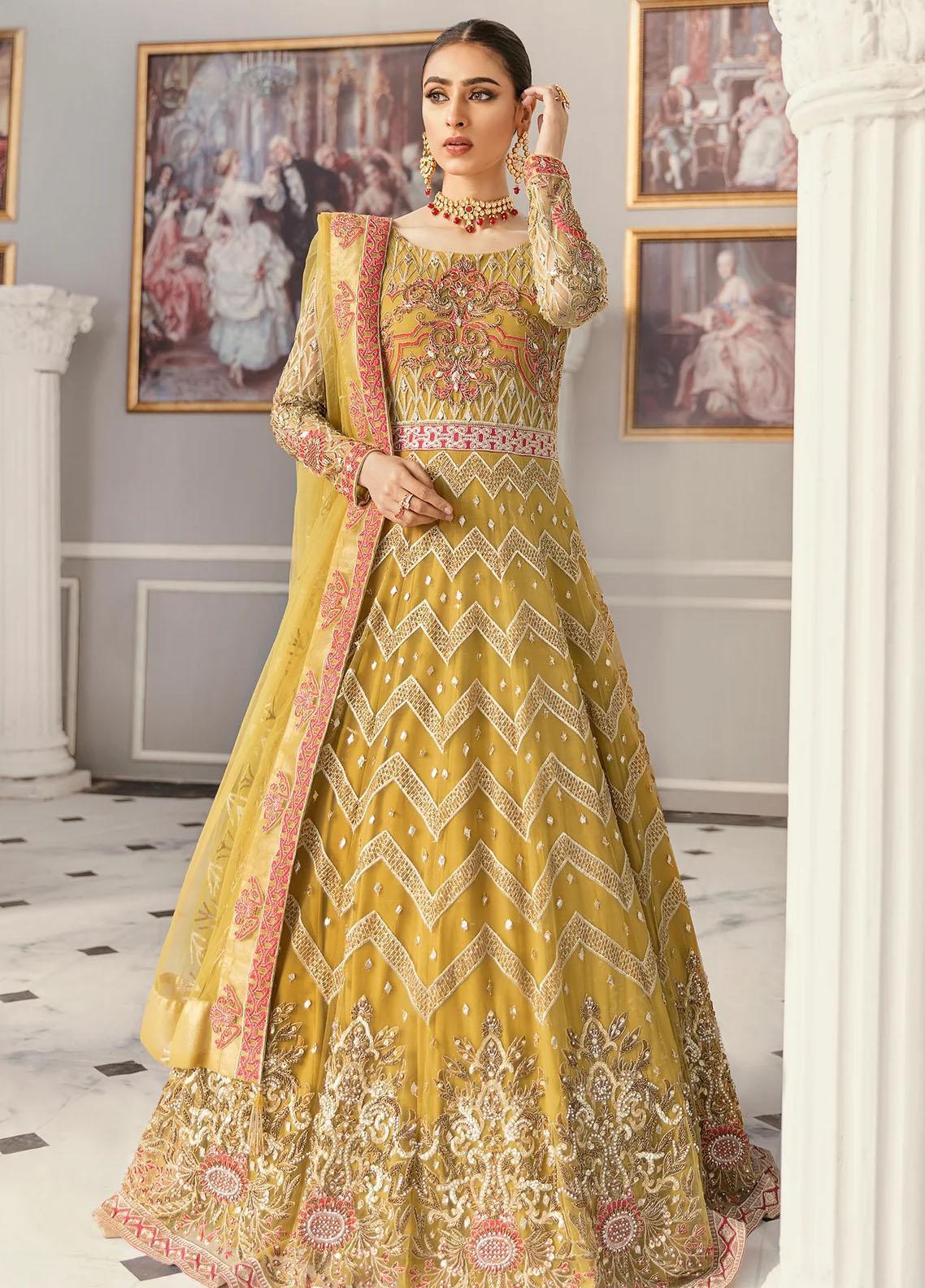 Layali Formals By Akbar Aslam Embroidered Net Suits Unstitched 3 Piece Yarrow - Luxury Collection