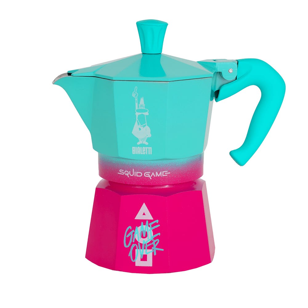 Bialetti Squid Game Moka Express 3 Cup (130 ml) Stovetop Coffee Maker