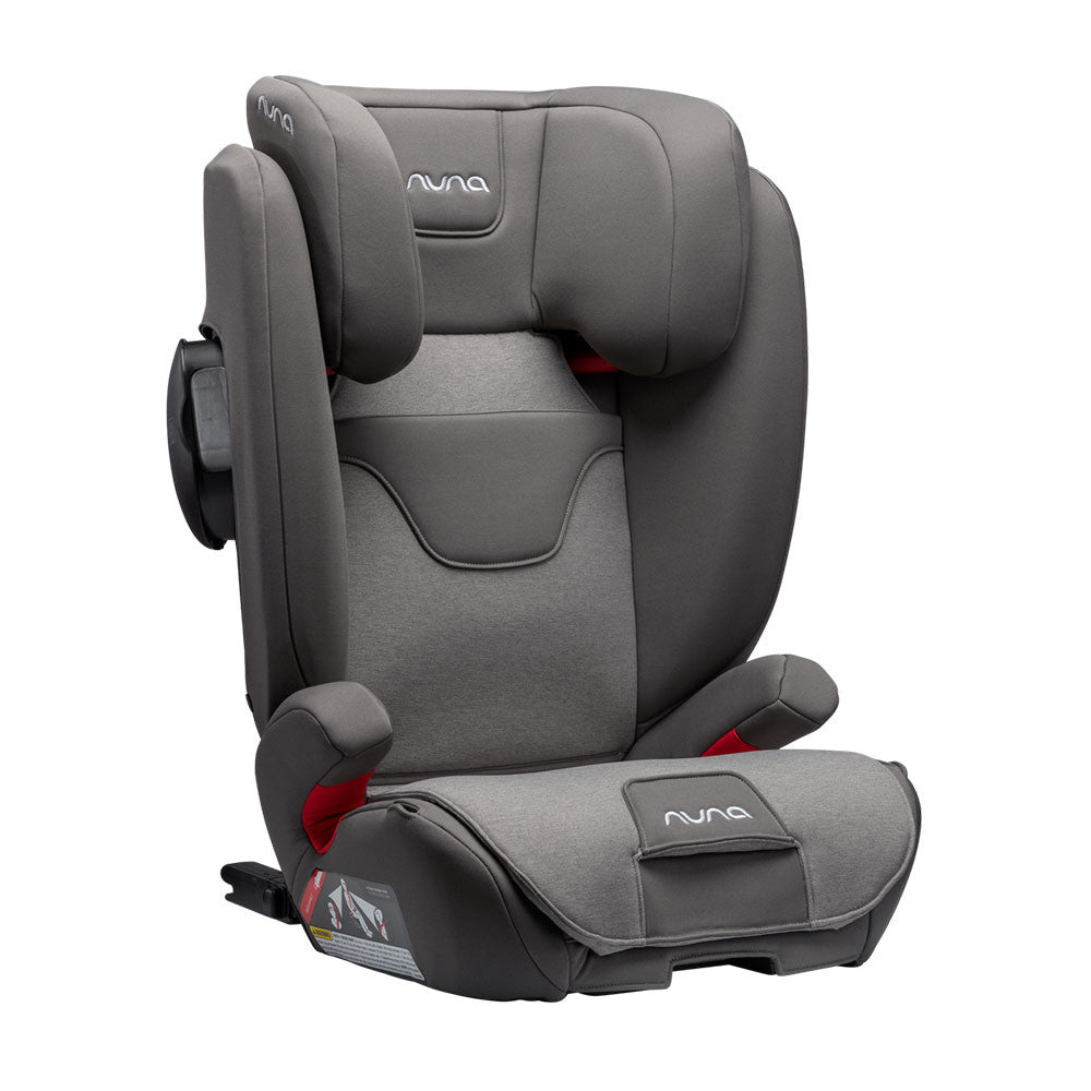 Granite Nuna AACE High-Back Booster Car Seat - 3/4 Angle View | Bambi Baby