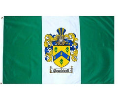 Popplewell family crest coat of arms flag