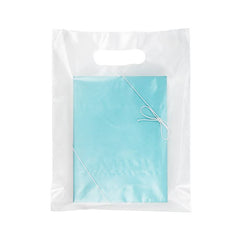 Handle Bag Frosted 2.25 Mil, 20% Recycled Content 22,9x30,5cm