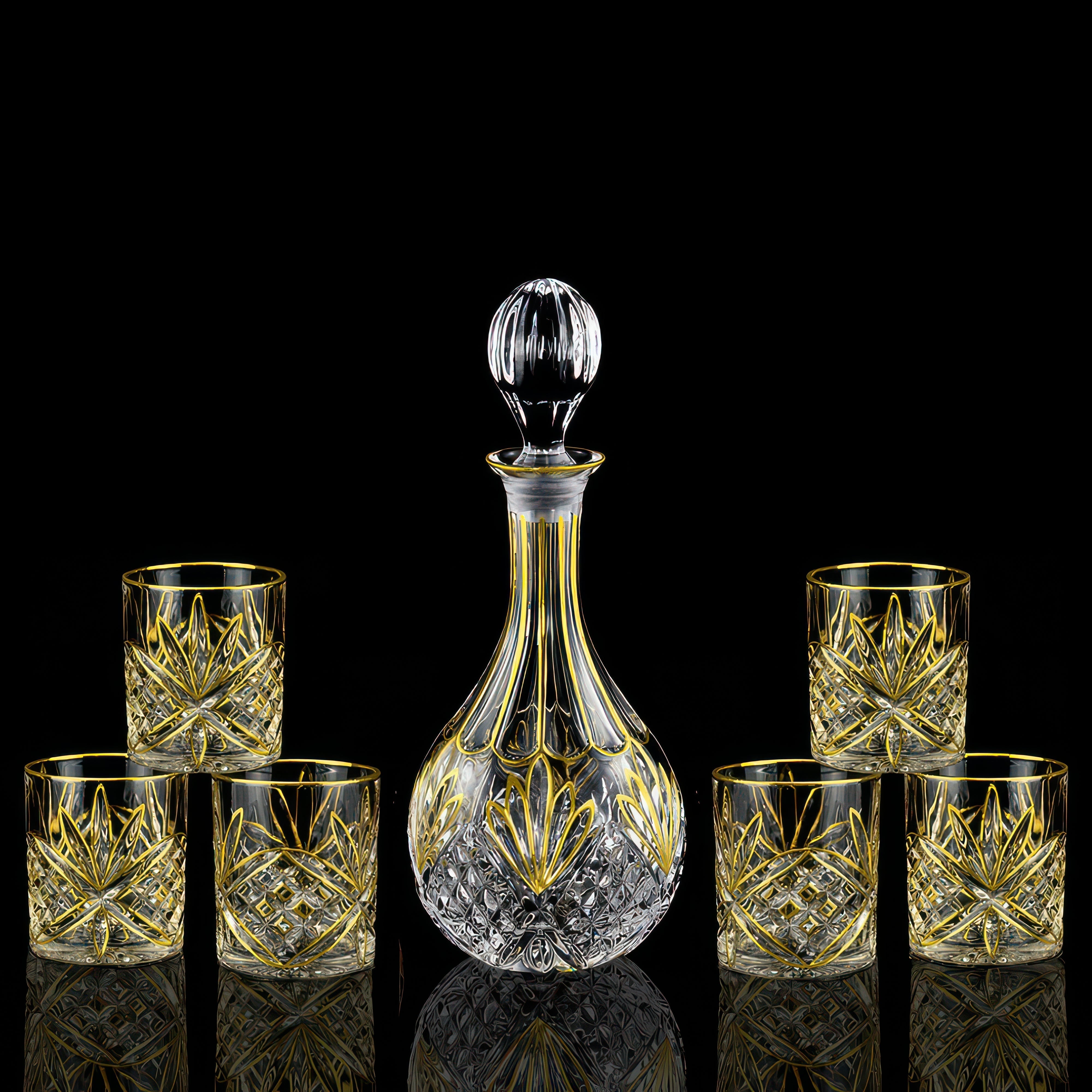 Service à Whisky Cristal Ancien