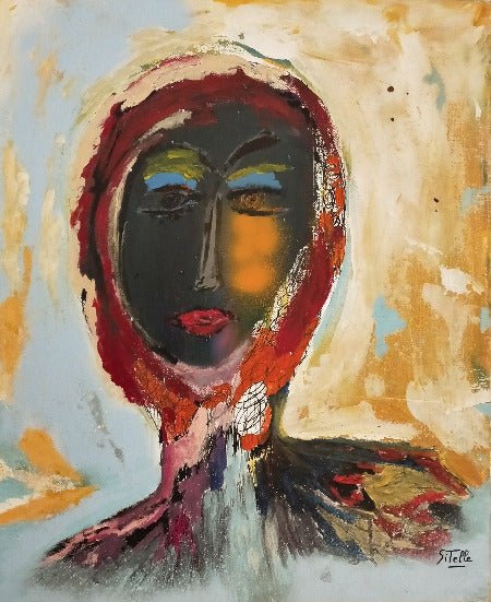 SITELLE - Liseuse au désert (tableau, Acrylique / toile) - ART ET MISS