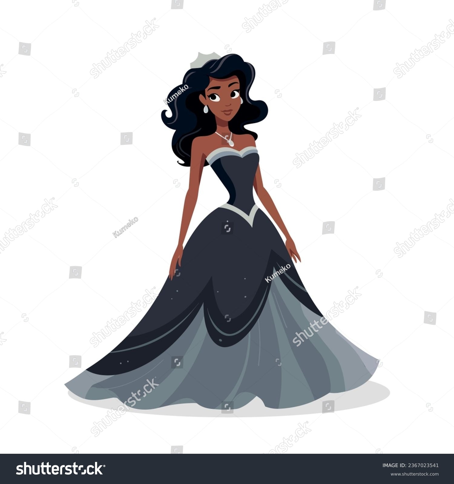 disney characters that wear black dress Beautiful Fairytale Princess On White Stock Vector (Royalty Free) 2367023541 Size:S (32-33 sleeve length) badge:trending_uk Pinup Fashion Plus Size –