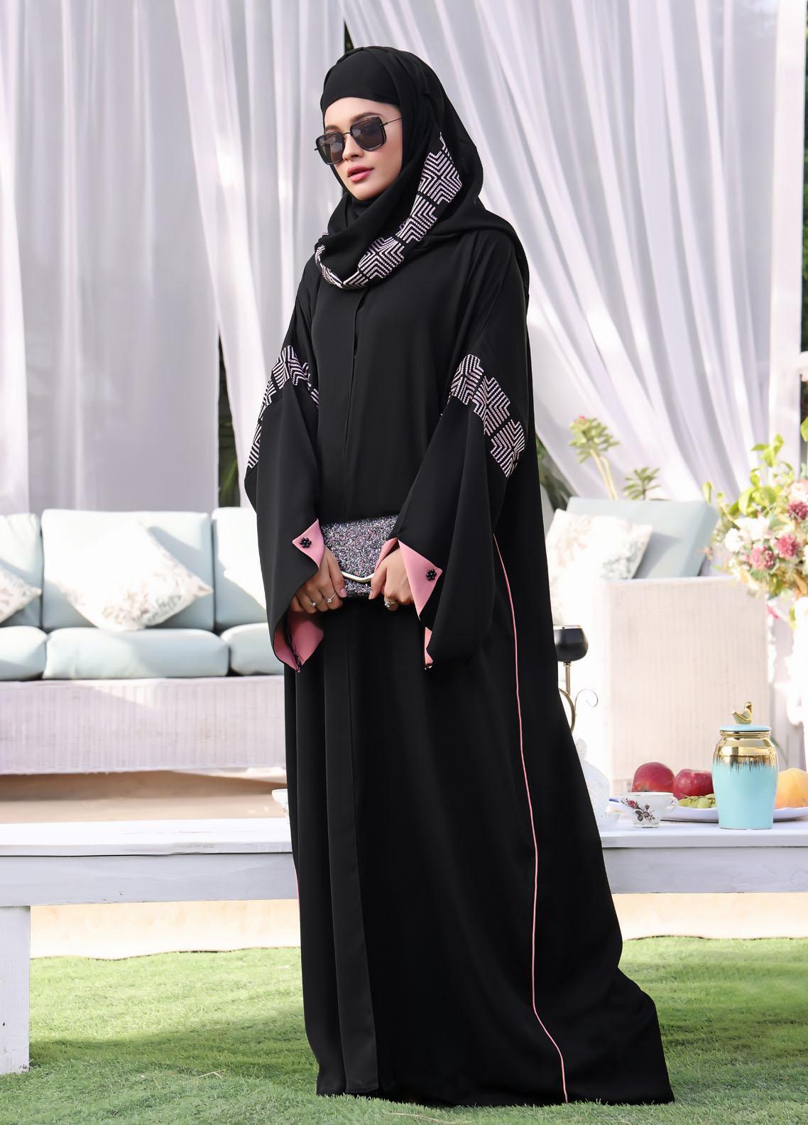 The Great Master (TGM) Korean Nida Front Open Abaya Zaynah