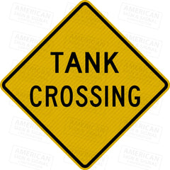 W11-28-TEA Tank Crossing Warning Sign