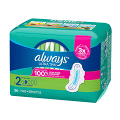 Wholesale Always Ultra Thin Super Long Pads with Wings- Bulk sanitary napkins for your convenience.