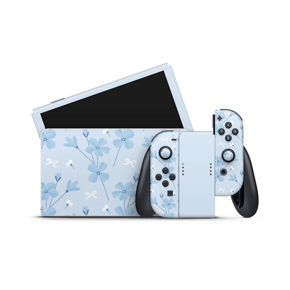 Forget Me Not Nintendo Switch OLED Decal Skin