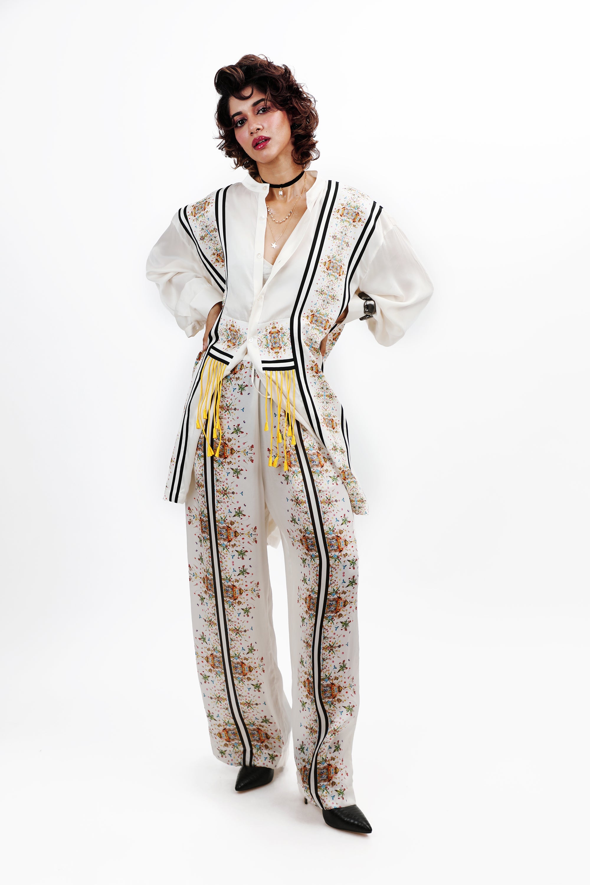 Suspender stripe co-ord set