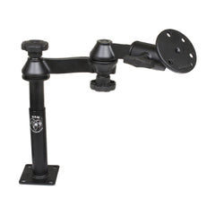 RAM Tele-Pole System w/ 4" & 7" Poles, Double Swing Arms & Round 3.68" Plate