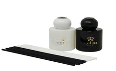 Set of 2 Reed Diffusers Black & White