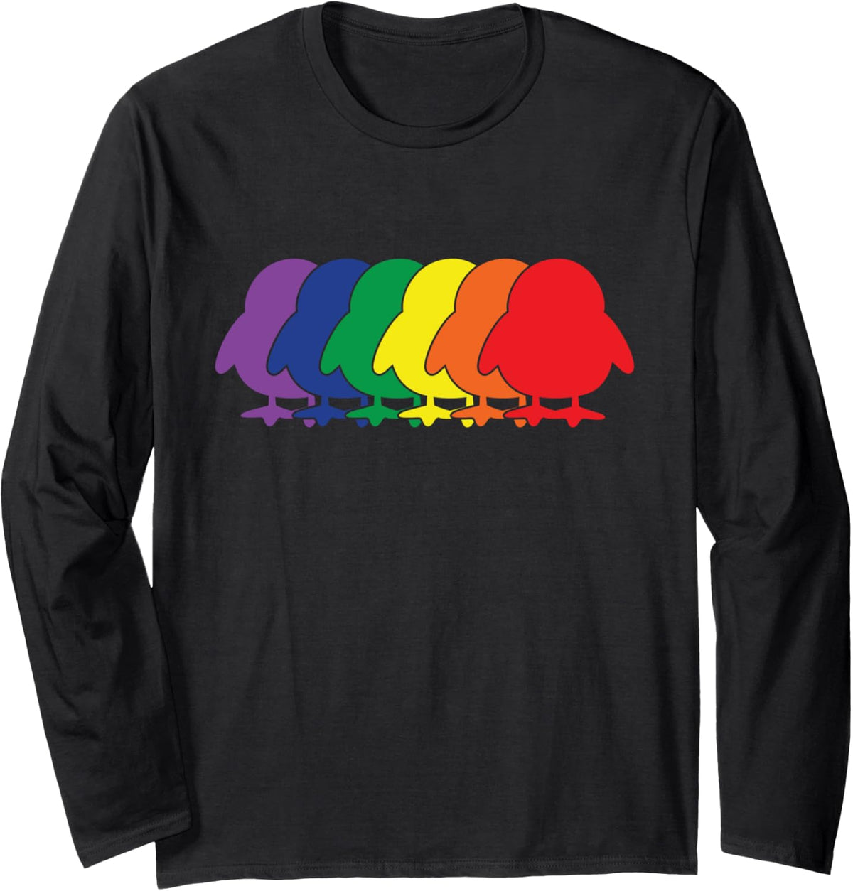 Star Wars Porg Silhouettes Rainbow Langarmshirt